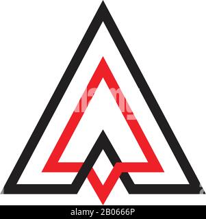 triangle arrows linked lines design vector Stock Vector