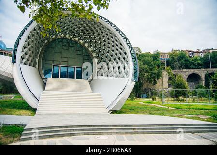 Tbilisi, Georgia - September, 2019 View entrance in the Rike Concert Hall. the Tube Stock Photo