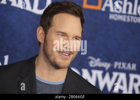 Los Angeles, USA. 18th Feb, 2020. Chris Pratt at 'Onward' World Premiere held at El Capitan Theatre in Los Angeles, CA, February 18, 2020. Photo Credit: Joseph Martinez/PictureLux Credit: PictureLux/The Hollywood Archive/Alamy Live News Stock Photo