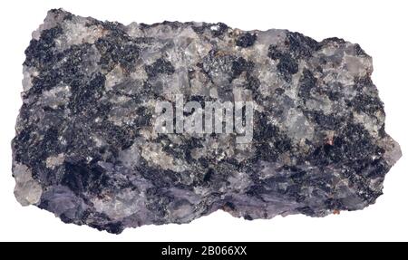 Diorite, Plutonic, Lanark, Ontario Diorite is the name used for a group of coarse-grained igneous rocks with a composition between that of granite and Stock Photo