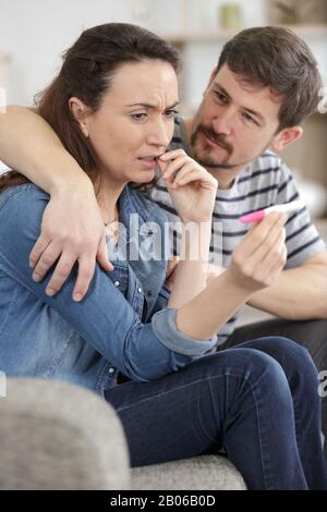 sad and stressed pregnant woman Stock Photo