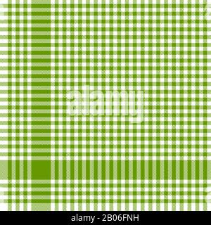 green colored checkered table cloth pattern for background design Stock Vector