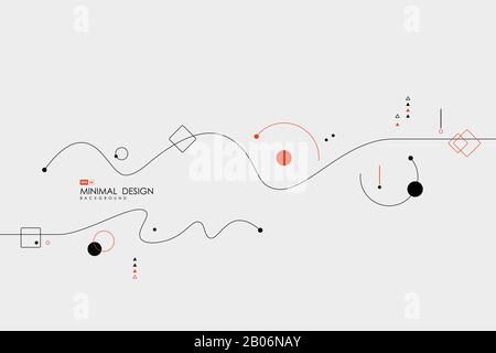 Abstract simple geometric line decorate shape of modern artwork background. Use for cover, ad, poster, template design, print. illustration vector eps Stock Vector