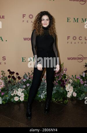 Los Angeles, USA. 18th Feb 2020. Haven walking the red carpet at the Premiere Of Focus Features' 'Emma' held at DGA Theater on February 18, 2020 in Los Angeles, California USA (Photo by Parisa Afsahi/Sipa USA) Credit: Sipa USA/Alamy Live News Stock Photo