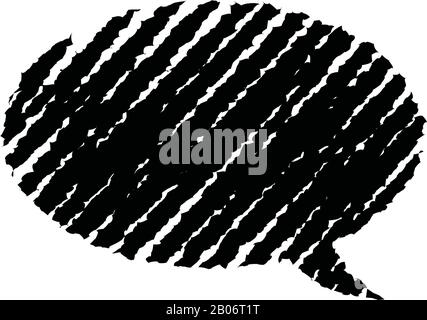 chalk drowing shape / speech bubble Stock Vector