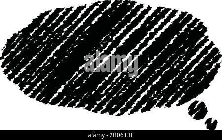 chalk drowing shape / speech bubble Stock Vector