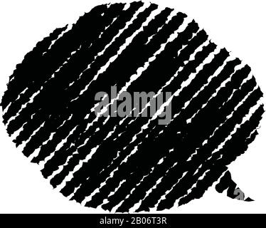 chalk drowing shape / speech bubble Stock Vector