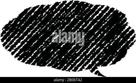 chalk drowing shape / speech bubble Stock Vector