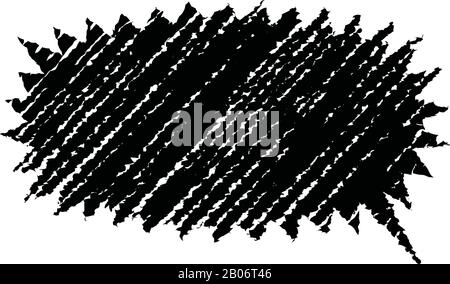 chalk drowing shape / speech bubble Stock Vector