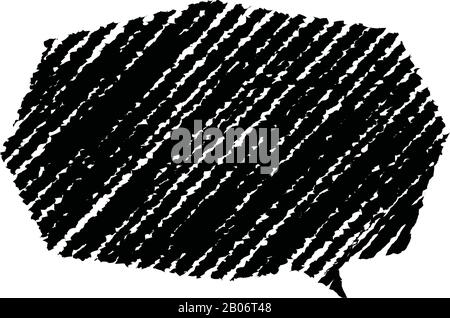 chalk drowing shape / speech bubble Stock Vector