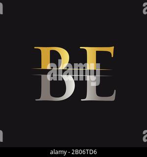 Initial BE Letter Logo With Creative Modern Business Typography Vector Template. Creative Abstract Letter BE Logo Design Stock Vector