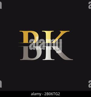 Initial BK Letter Logo With Creative Modern Business Typography Vector Template. Creative Abstract Letter BK Logo Design Stock Vector