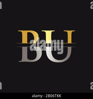 Initial BU Letter Logo With Creative Modern Business Typography Vector Template. Creative Abstract Letter BU Logo Design Stock Vector