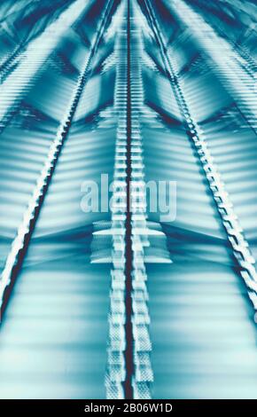 Motion blurred abstract futuristic background. Stock Photo