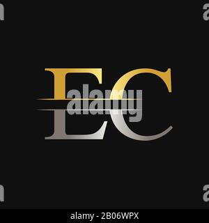 Initial EC Letter Linked Logo Business Vector Template. Creative Letter EC Logo Design Stock Vector