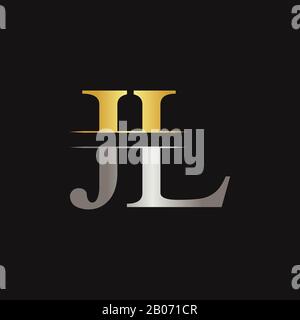 JL letter Type Logo Design vector Template. Abstract Letter JL logo Design Stock Vector