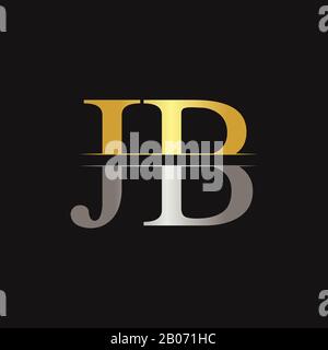 JB letter Type Logo Design vector Template. Abstract Letter JB logo Design Stock Vector