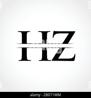 HZ letter Type Logo Design vector Template. Abstract Letter HZ logo ...