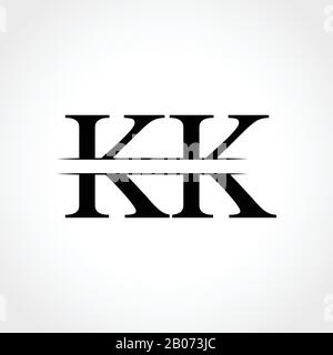 Initial KK letter Logo Design vector Illustration. Abstract Letter KK logo Design Stock Vector
