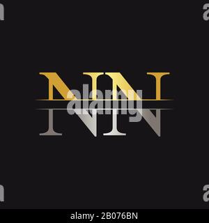 Initial Monogram Letter NN Logo Design Vector Template. NN Letter Logo Design Stock Vector