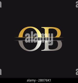 Initial Monogram Letter OB Logo Design Vector Template. OB Letter Logo Design Stock Vector