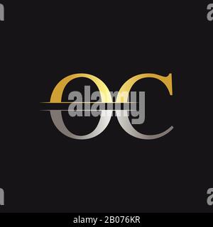 Initial Monogram Letter OC Logo Design Vector Template. OC Letter Logo Design Stock Vector