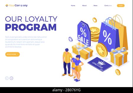 Customer Loyalty Programs Banner Stock Vector