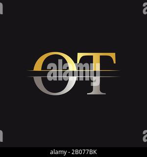 Initial Monogram Letter OT Logo Design Vector Template. OT Letter Logo Design Stock Vector