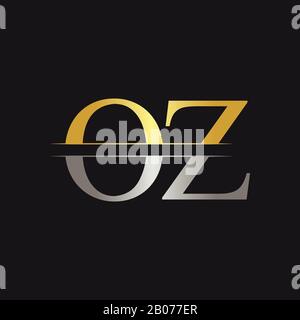 Initial Monogram Letter OZ Logo Design Vector Template. OZ Letter Logo Design Stock Vector