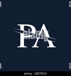 Initial Monogram Letter PA Logo Design Vector Template. PA Letter Logo Design Stock Vector