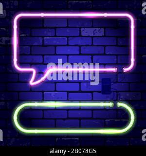 Neon Frames Signboards Stock Vector