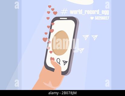 Hand of a man pressing the like button  Stock Vector