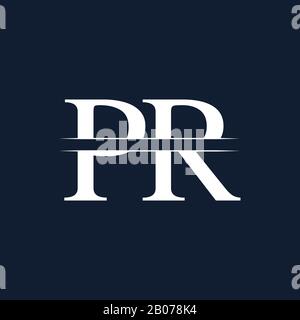 Initial Monogram Letter PR Logo Design Vector Template. PR Letter Logo Design Stock Vector
