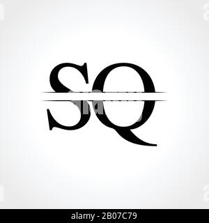 Initial Letter SQ Logo Design Vector Template. SQ Letter Logo Design Stock Vector