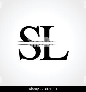 Initial Letter SL Logo Design Vector Template. SL Letter Logo Design Stock Vector