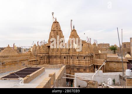 Jain Temple in Jaisalmer Fort, India Stock Photo