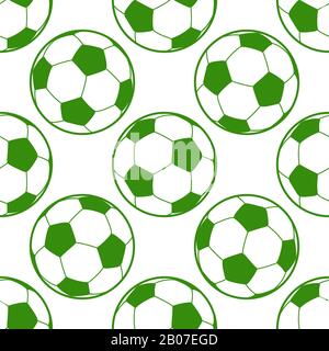 Soccer ball seamless background. Football pattern seamless with ball, vector illustration Stock Vector