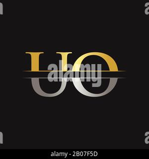 Initial Letter UO Logo Design Vector Template. UO Letter Logo Design Stock Vector