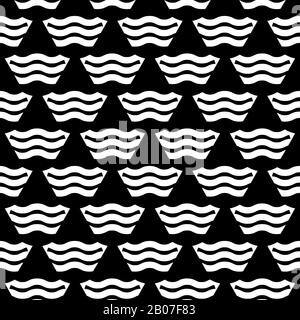 Vector abstract geometric seamless pattern in black and white. Decoration simple illustration Stock Vector