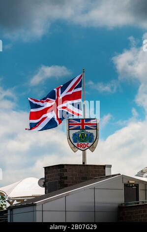 The British Racing Drivers' Club is an exclusive invitation-only members club for racecar drivers who are judged to have achieved success in the upper Stock Photo