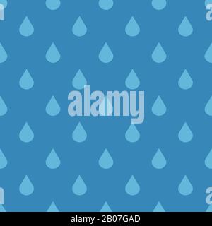 Blue vector water drops seamless pattern. Wet abstract design illustration Stock Vector