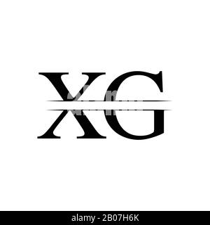 Creative Letter XG Logo Vector With Gold Color. Abstract Linked Letter ...
