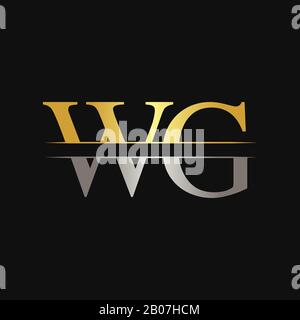 Creative letter WG Logo Design Vector Template. Initial Luxury Letter ...