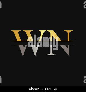 Letter W And N Wn Logo Icon Black Sign Symbol Stock Vector Image Art Alamy