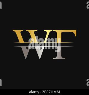 Initial WF Letter Linked Logo. Creative Letter WF Logo Design Vector Template Stock Vector