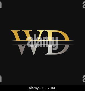 Initial WD Letter Linked Logo. Creative Letter WD Logo Design Vector ...