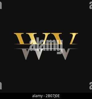 Creative letter WV Logo Design Vector Template. Initial Luxury Letter ...