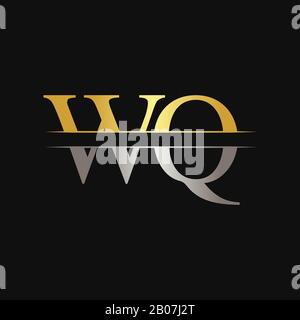 Initial WQ Letter Linked Logo. Creative Letter WQ Logo Design Vector Template Stock Vector