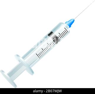 Medical Injection Needle Syringe Stock Vector