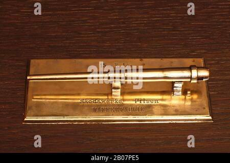 Skoda werke waffen - brass paper-weight Stock Photo